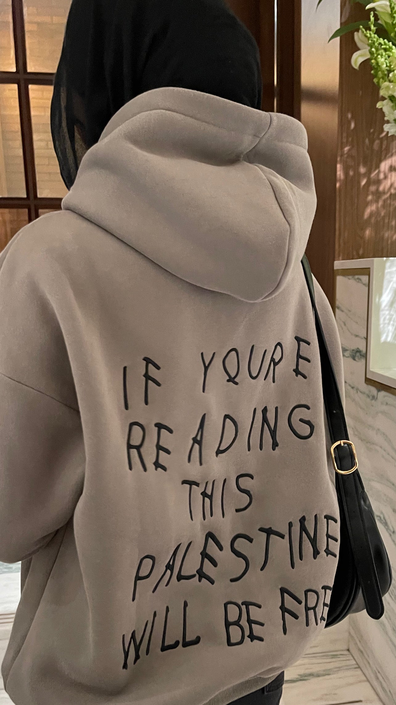 Drake-Inspired Grey Palestine Hoodie