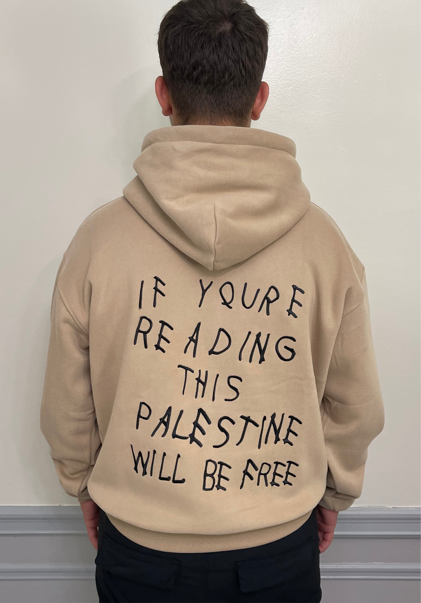 Drake-Inspired Cream Palestine Hoodie
